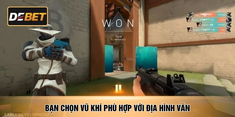 Bạn chọn vũ khí phù hợp với địa hình ván