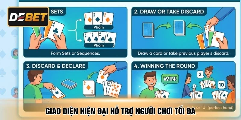Giao diện hiện đại hỗ trợ người chơi tối đa