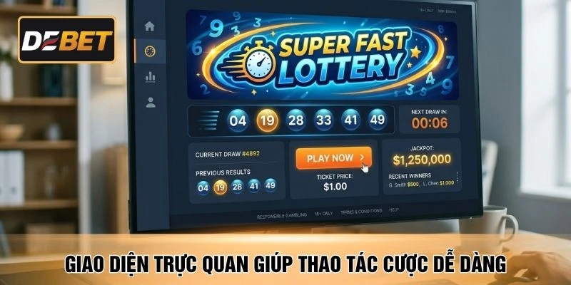 Giao diện trực quan giúp thao tác cược dễ dàng