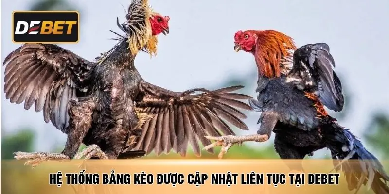 Hệ thống bảng kèo được cập nhật liên tục tại DEBET