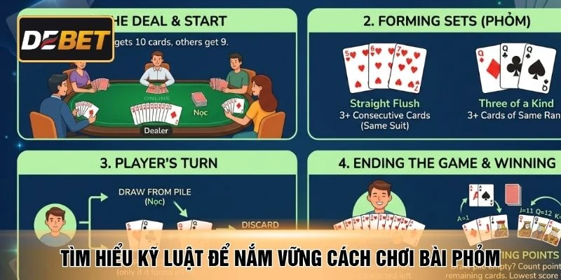 Tìm hiểu kỹ luật để nắm vững cách chơi bài phỏm